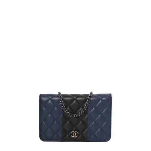 Chanel Vintage Pre-owned Laeder plnbcker Blue, Dam