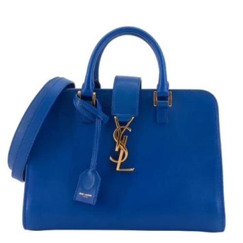 Yves Saint Laurent Vintage Pre-owned Laeder handvskor Blue, Dam