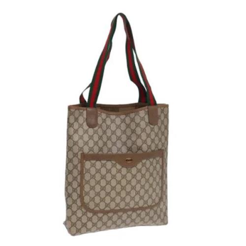 Gucci Vintage Pre-owned Canvas totevskor Beige, Dam