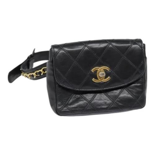 Chanel Vintage Pre-owned Laeder crossbodyvskor Black, Dam