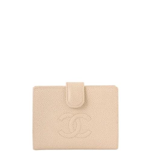 Chanel Vintage Pre-owned Laeder plnbcker Beige, Dam