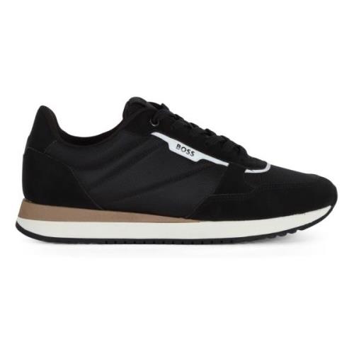 Boss Ecosuede och Tyg Sneakers Kai Runn Black, Herr