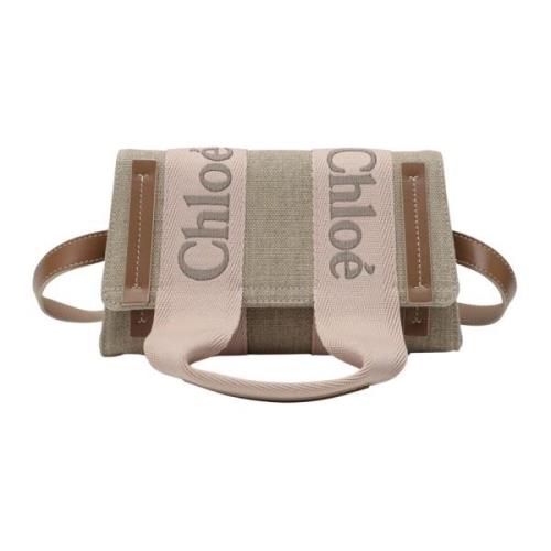 Chloé Woody Handväska Medium Beige, Dam