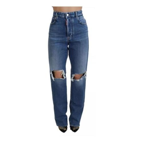 Dsquared2 Cool Girl Ripped Jeans Blå Blue, Dam