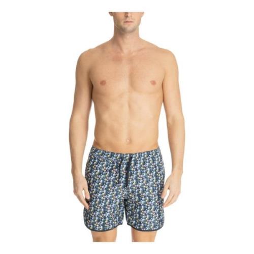 Emporio Armani Abstrakt Multifärgade Badshorts Multicolor, Herr