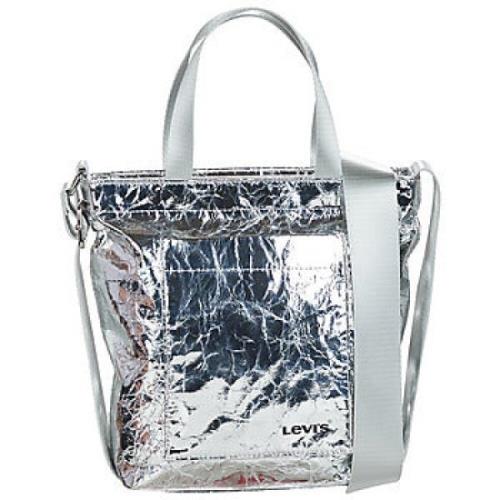 Levi's Axelväska kvinnor Mini Icon Tote Silver Gray, Dam