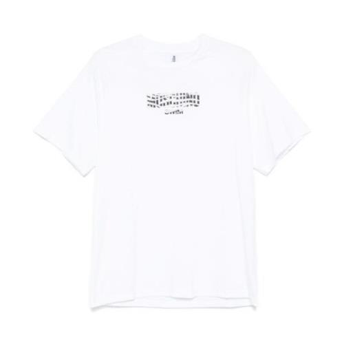 Moschino Logo Print Crew Neck T-shirt White, Herr