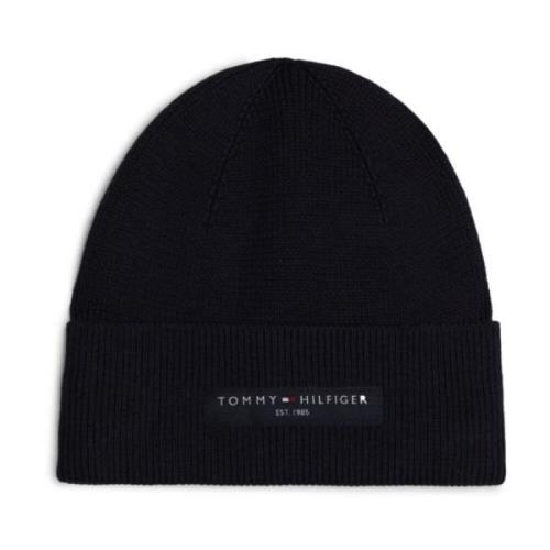 Tommy Hilfiger Foundation Bomull Beanie Mössa Blue, Herr