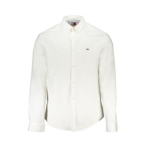 Tommy Hilfiger Vit Bomullsskjorta, Långärmad, Regular Fit White, Herr