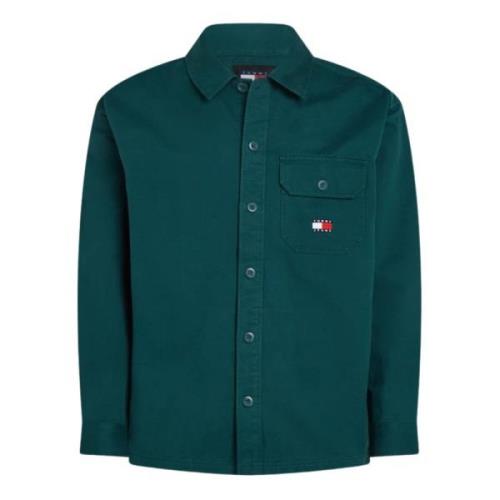 Tommy Hilfiger Grön Essentiell Skjorta med Ikoniska Detaljer Green, He...