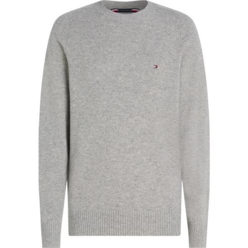 Tommy Hilfiger Grå Lambswool Crew Neck Sweater Gray, Herr