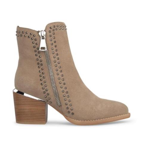 Alma EN Pena Ankelboots nitar dragkedja Beige, Dam