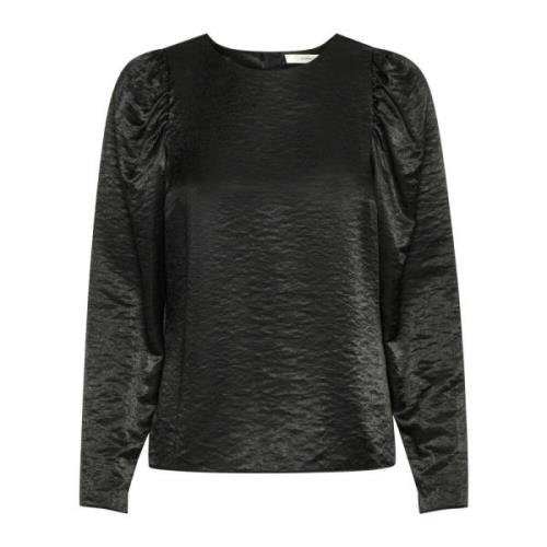 InWear Elegant Svart Blus Didraiw Stil Black, Dam