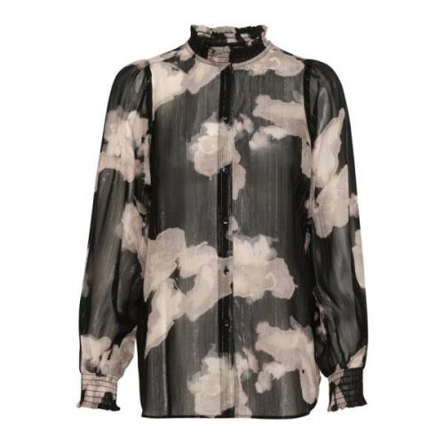 InWear Elegant Floral Mist Skjortblus Black, Dam