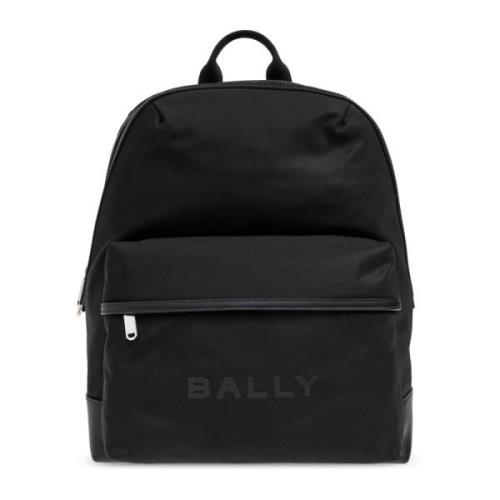 Bally Ryggsäck med tryckt logotyp Black, Herr