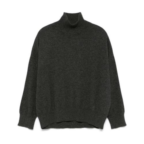 Loulou Studio Antracit Melange Turtleneck Sweater Gray, Dam