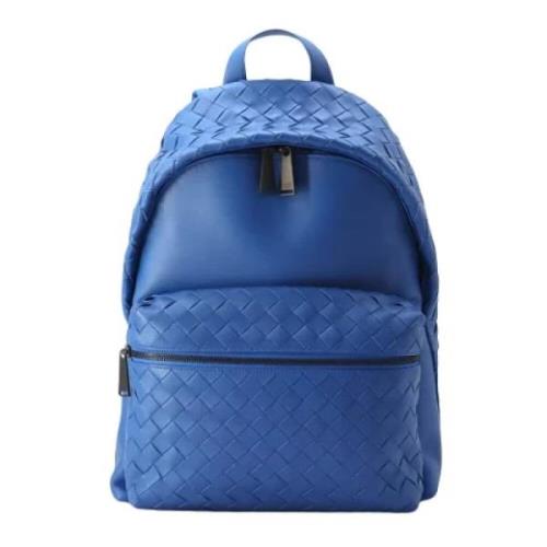 Bottega Veneta Vintage Pre-owned Laeder ryggsckar Blue, Dam