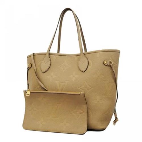 Louis Vuitton Vintage Pre-owned Tyg axelremsvskor Beige, Dam