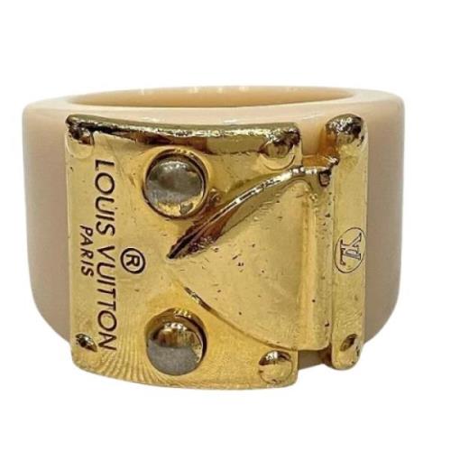 Louis Vuitton Vintage Pre-owned Metall ringar Yellow, Dam