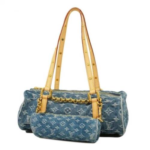 Louis Vuitton Vintage Pre-owned Tyg handvskor Blue, Dam