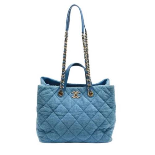 Chanel Vintage Pre-owned Laeder chanel-vskor Blue, Dam