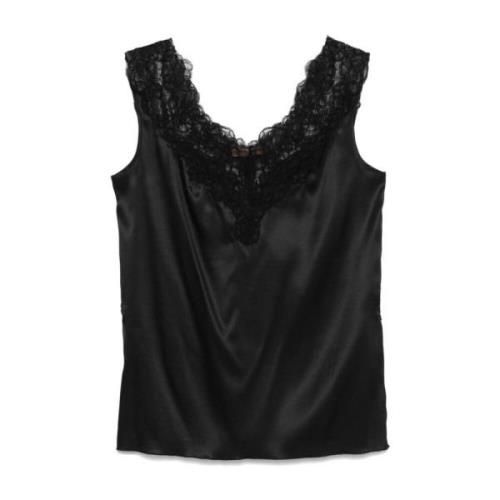 Ermanno Scervino Stilren TOP för kvinnor Black, Dam