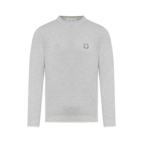 Maison Kitsuné Stilren Stickad Tröja Gray, Herr