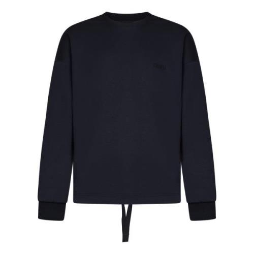 Ermenegildo Zegna Blå Sweatshirt Aw24 Avslappnad Stil Blue, Herr