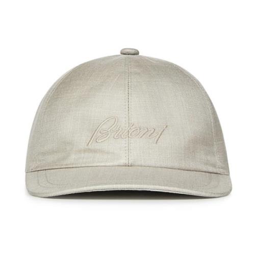 Brioni Beige Baseball Cap Elegant Stil Beige, Herr