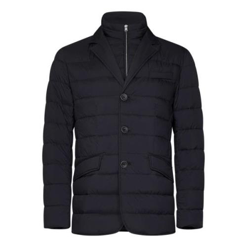 Herno Svart Quiltad Nylon Dunjacka Black, Herr