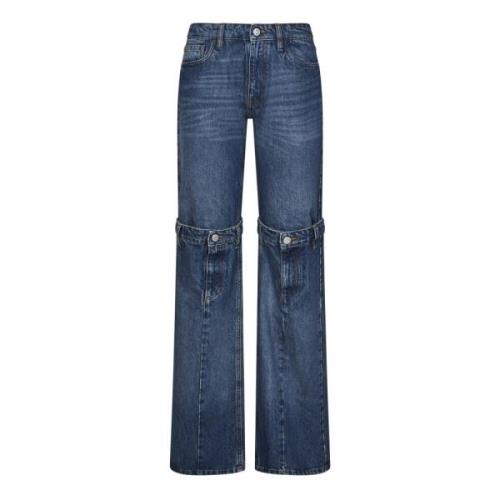 Coperni Blå Lager Öppen Knä Jeans Blue, Dam