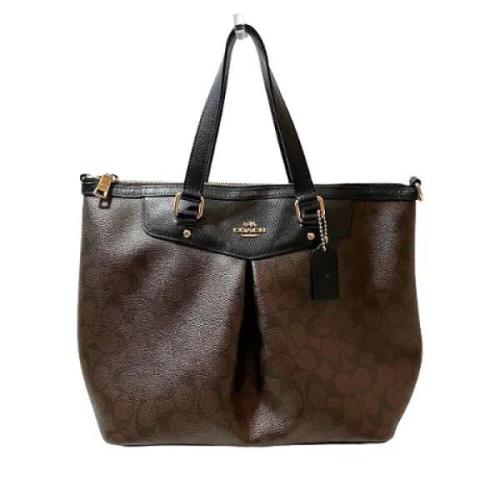 Coach Pre-owned Pre-owned Canvas axelremsvskor Brown, Dam