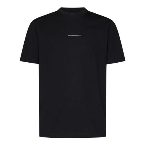 Emporio Armani Svart Bomull Jersey Crewneck T-Shirt Black, Herr