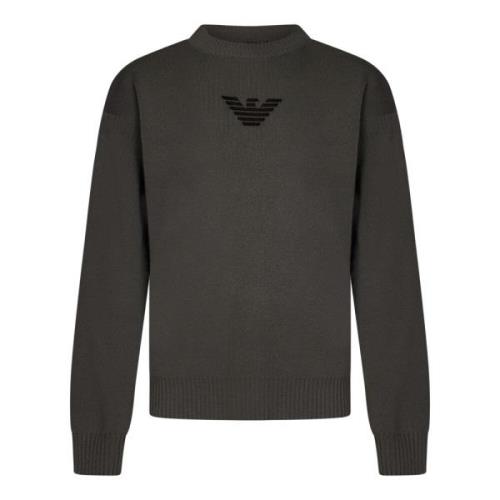 Emporio Armani Grå Crewneck Sweater Aw24 Gray, Herr