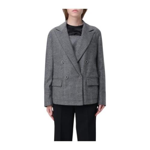 Emporio Armani Blazer Jacka för Stiligt Utseende Gray, Dam