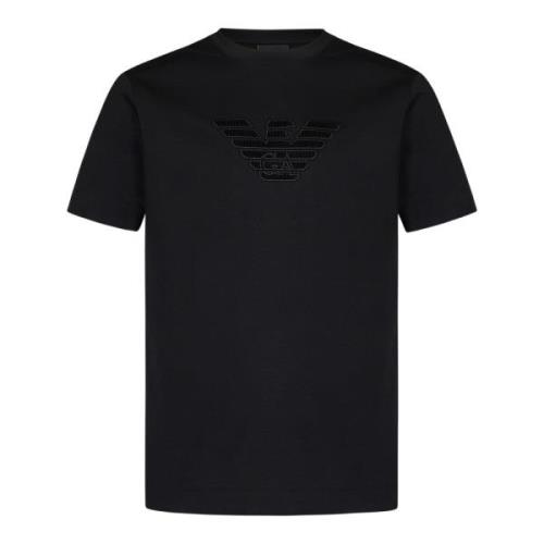 Emporio Armani Svart Crewneck Logo T-shirt Black, Herr