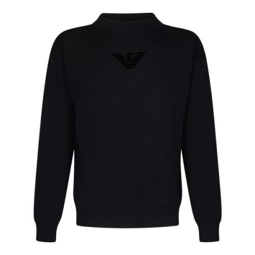 Emporio Armani Svart Crewneck Tröja Aw24 Black, Herr