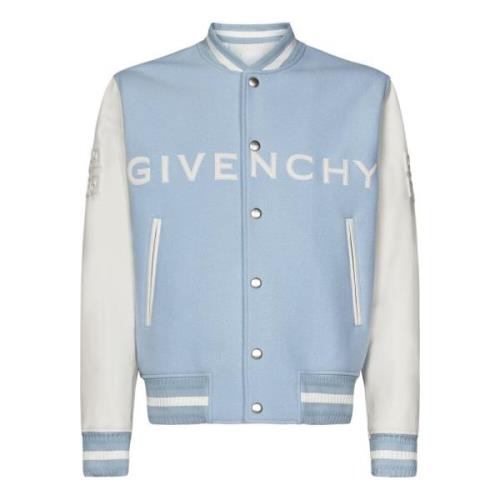 Givenchy Vit Ylleblandad Jacka Elegant Stil White, Herr