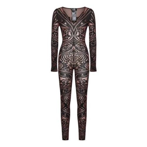 Wolford Brun Paisley Overall Klänning Aw24 Multicolor, Dam