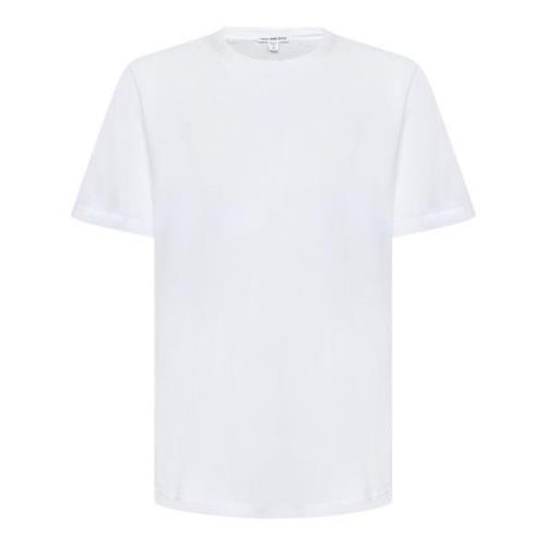 James Perse Vit Crewneck T-shirt för Män White, Herr