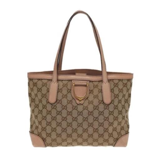 Gucci Vintage Pre-owned Canvas gucci-vskor Beige, Dam