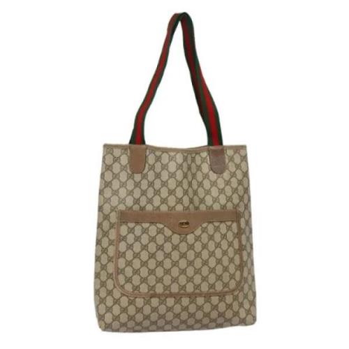 Gucci Vintage Pre-owned Canvas totevskor Beige, Dam