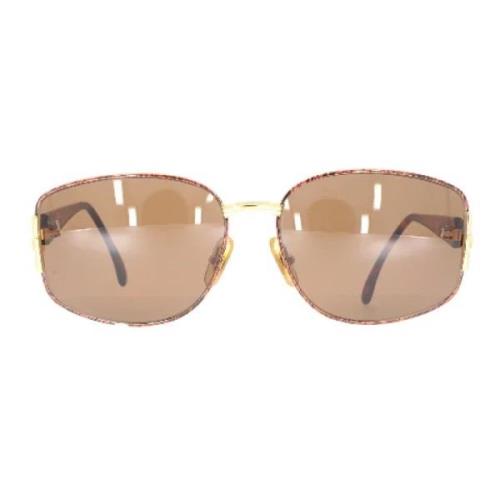 Gucci Vintage Pre-owned Rostfritt stal solglasgon Yellow, Dam