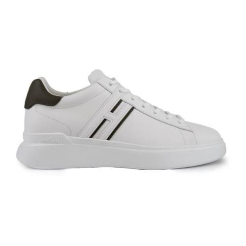 Hogan Vita lädersneakers med mockadetaljer White, Herr