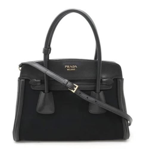 Prada Vintage Pre-owned Canvas totevskor Black, Dam