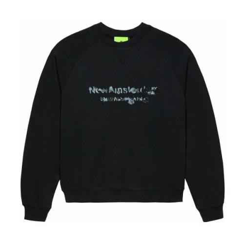 New Amsterdam Surf Association Aquarelle Logo Sweatshirt Svart Bomull ...