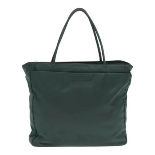 Prada Vintage Pre-owned Tyg totevskor Green, Dam