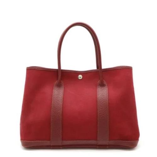 Hermès Vintage Pre-owned Canvas handvskor Red, Dam