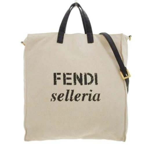 Fendi Vintage Pre-owned Canvas fendi-vskor Beige, Dam