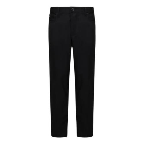 Emporio Armani Svarta Slim Fit Jeans med Logo Black, Herr